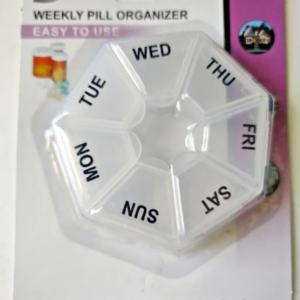 Weekly Pill Organizer, 7 Day Pill Box Case, Portable Small for Pocket or Travel